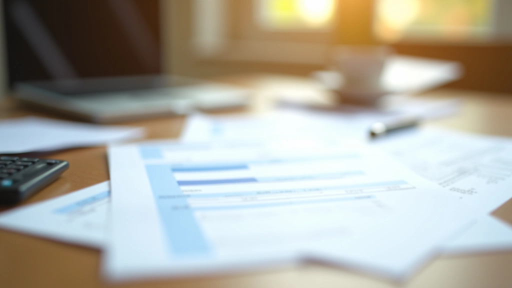 Documentos fiscales organizados en escritorio de trabajo profesional