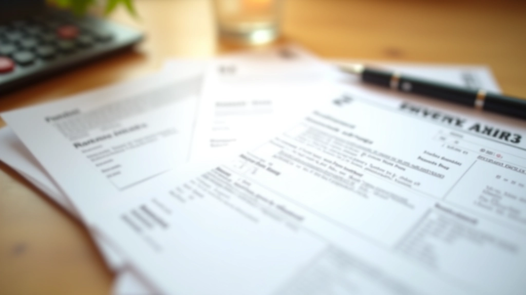 Documentos fiscales y formularios de declaración de la renta sobre escritorio